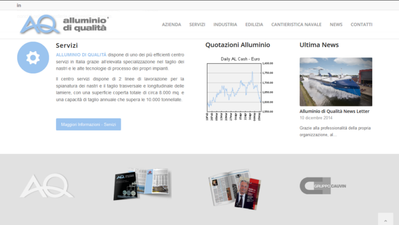 Sito Web Alluminio